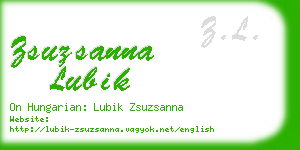 zsuzsanna lubik business card